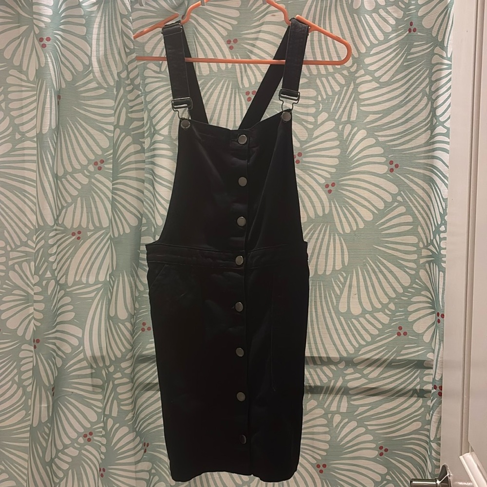 Black Divided overall skirt
